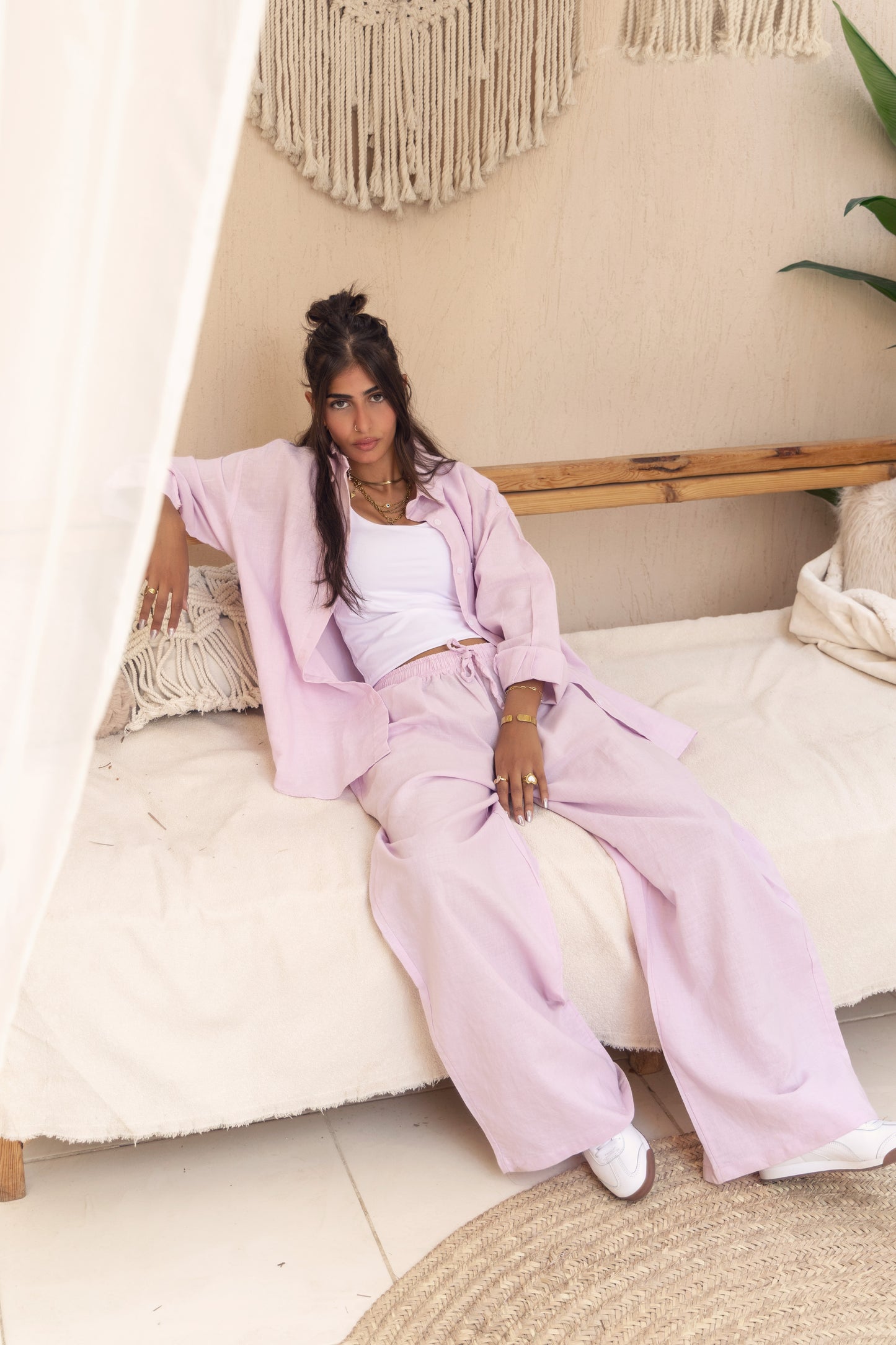 Light Lavender | Oversized Linen Shirt