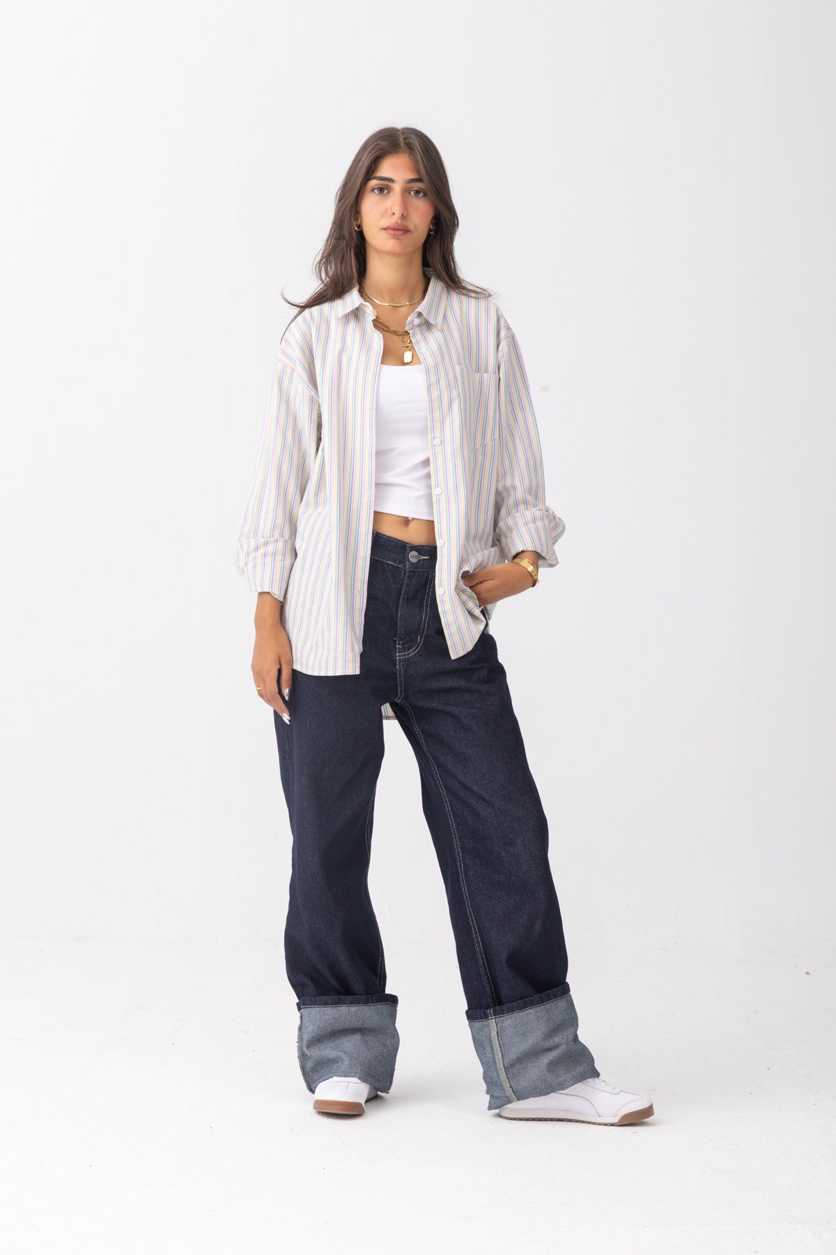 Striped Colored Oxford Shirt | Relaxed Fit