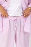 Light Lavender | Oversized Linen Pants