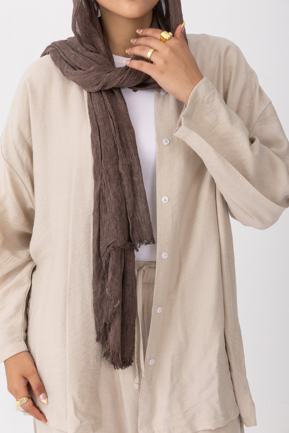 Sandy Breeze Oversized Set | Beige
