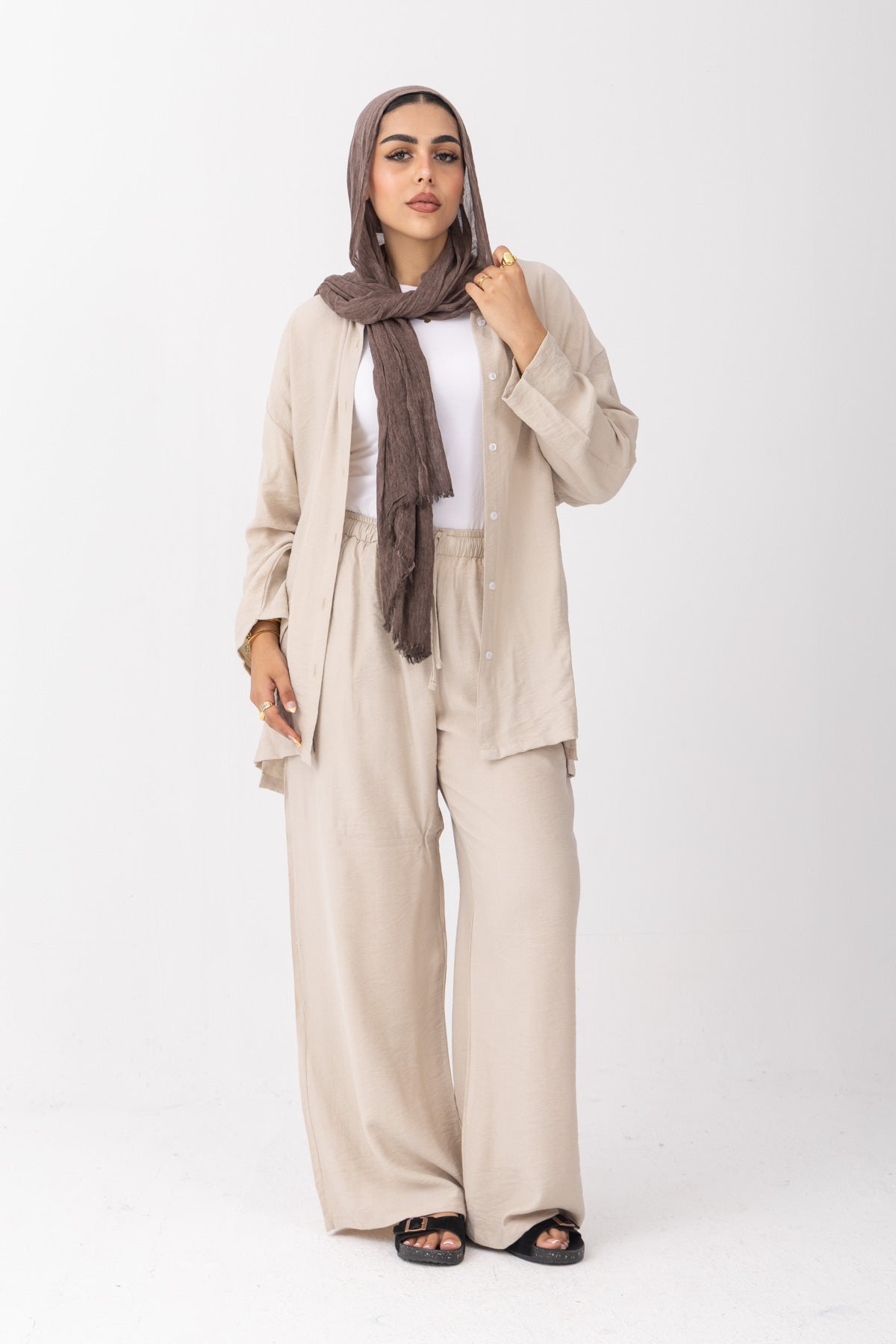 Sandy Breeze Oversized Set | Beige