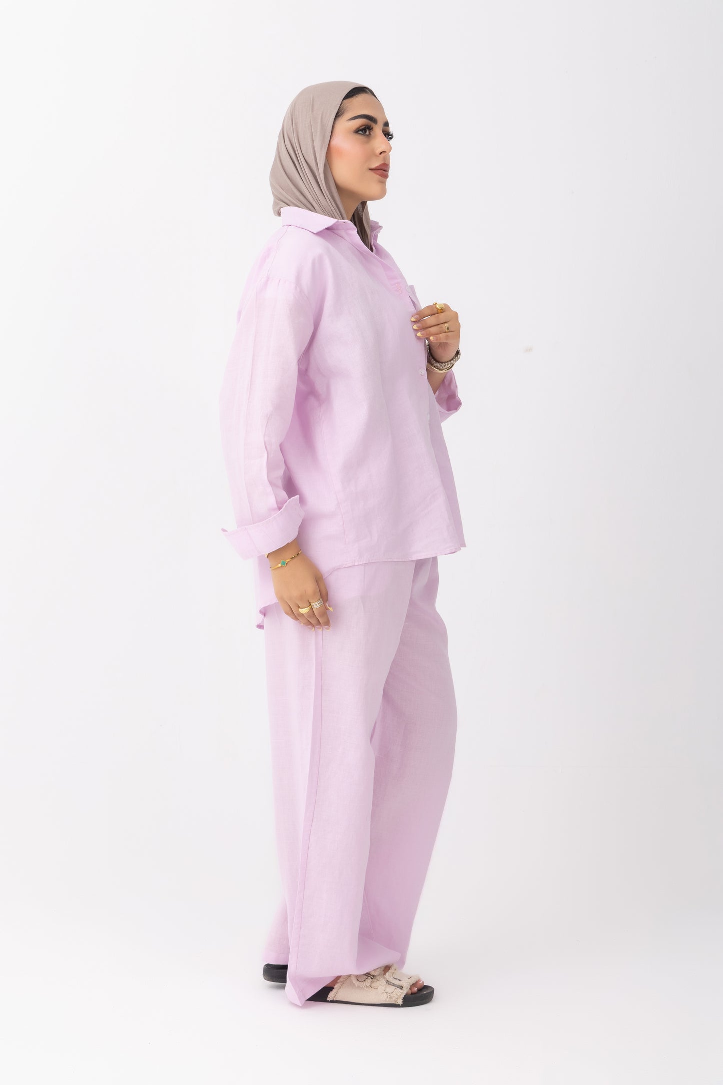 Light Lavender | Oversized Linen Shirt