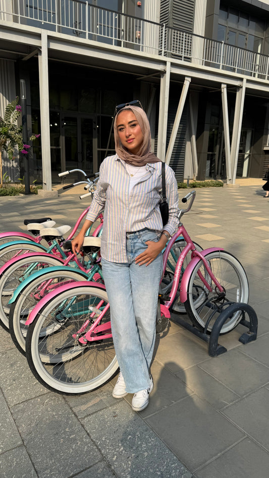 Striped Colored Oxford Shirt | Relaxed Fit