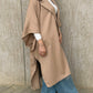 Oversized Gabardine Cape | Beige