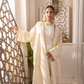Elia Jacquard Open Abaya| Ivory