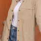 Back Trim Gabardine Shirt  | Beige