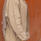 Back Trim Gabardine Shirt  | Beige