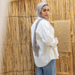 Ivory White Shirt  | Oversized Linen Shirt