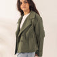 Short Gabardine Jacket | Olive