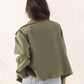 Short Gabardine Jacket | Olive