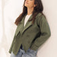Short Gabardine Jacket | Olive