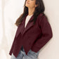 Short Gabardine Jacket | Burgundy