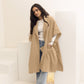 Oversized Gabardine Cape | Beige