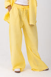 Sunny Yellow | Oversized Linen Pants