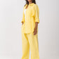 Sunny Yellow | Oversized Linen Pants