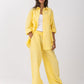 Sunny Yellow | Oversized Linen Pants