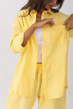Sunny Yellow | Oversized Linen Shirt