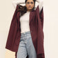 Oversized Gabardine Cape | Burgundy