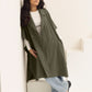 Oversized Gabardine Cape | Olive
