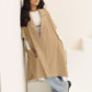 Oversized Gabardine Cape | Beige