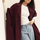 Oversized Gabardine Cape | Burgundy