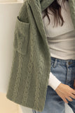 Soft Knit Shawl With Pockets | Sage Green