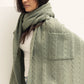 Soft Knit Shawl With Pockets | Sage Green