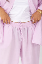 Light Lavender | Oversized Linen Pants