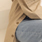 Back Trim Gabardine Shirt  | Beige