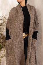 Soft Knit Shawl With Pockets | cafe